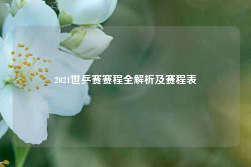 2021世乒赛赛程全解析及赛程表