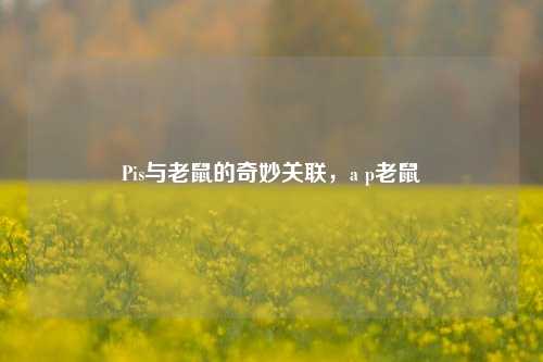 Pis与老鼠的奇妙关联，a p老鼠