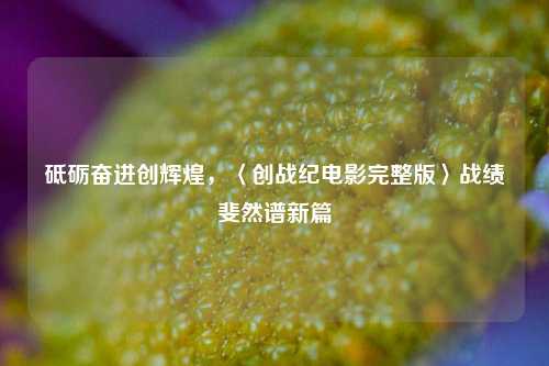 砥砺奋进创辉煌，〈创战纪电影完整版〉战绩斐然谱新篇
