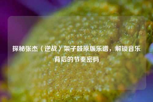 探秘张杰〈逆战〉架子鼓原版乐谱，解锁音乐背后的节奏密码