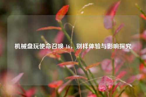 机械盘玩使命召唤 16，别样体验与影响探究