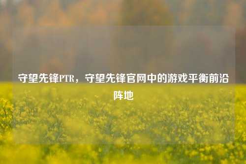 守望先锋PTR，守望先锋官网中的游戏平衡前沿阵地