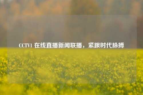 CCTV1 在线直播新闻联播，紧跟时代脉搏