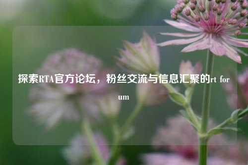 探索RTA官方论坛，粉丝交流与信息汇聚的rt forum