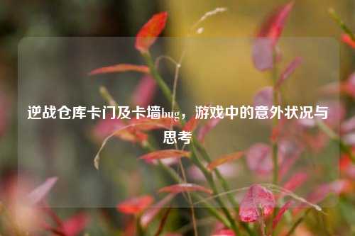 逆战仓库卡门及卡墙bug，游戏中的意外状况与思考