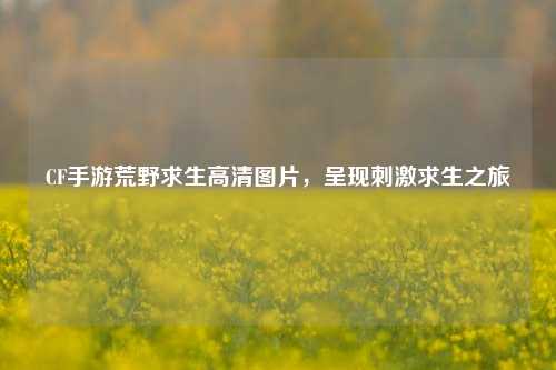 CF手游荒野求生高清图片，呈现刺激求生之旅