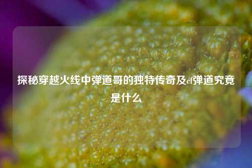 探秘穿越火线中弹道哥的独特传奇及cf弹道究竟是什么