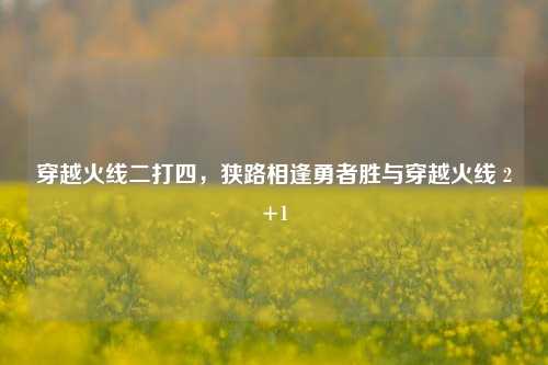 穿越火线二打四，狭路相逢勇者胜与穿越火线 2+1