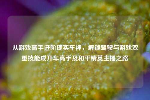 从游戏高手进阶现实车神，解锁驾驶与游戏双重技能成开车高手及和平精英主播之路