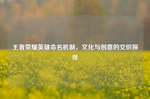 王者荣耀英雄命名机制，文化与创意的交织探寻