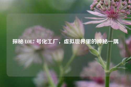 探秘 LOL7 号化工厂，虚拟世界里的神秘一隅
