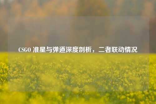 CSGO 准星与弹道深度剖析，二者联动情况