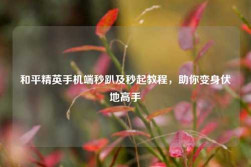 和平精英手机端秒趴及秒起教程，助你变身伏地高手