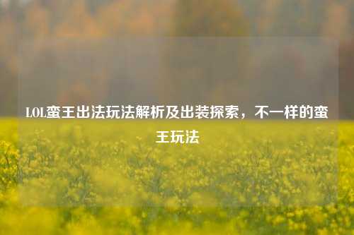 LOL蛮王出法玩法解析及出装探索，不一样的蛮王玩法