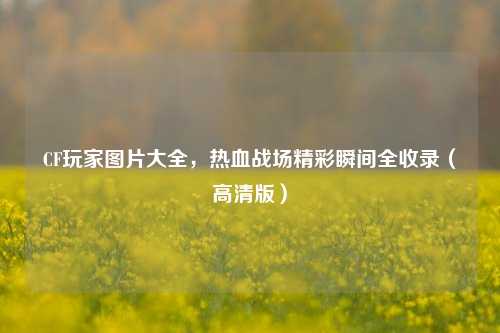 CF玩家图片大全，热血战场精彩瞬间全收录（高清版）