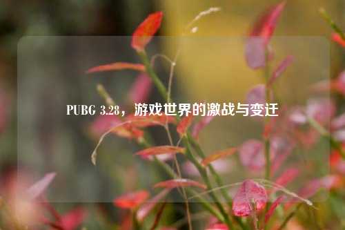 PUBG 3.28，游戏世界的激战与变迁