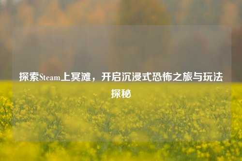 探索Steam上冥滩，开启沉浸式恐怖之旅与玩法探秘