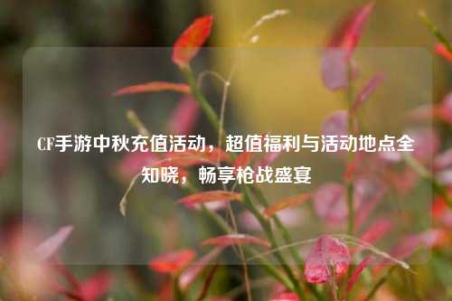 CF手游中秋充值活动，超值福利与活动地点全知晓，畅享枪战盛宴