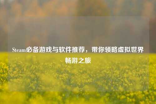 Steam必备游戏与软件推荐，带你领略虚拟世界畅游之旅