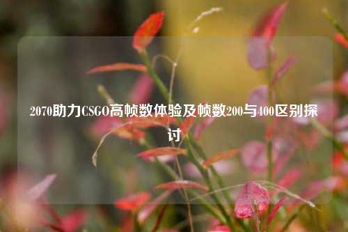 2070助力CSGO高帧数体验及帧数200与400区别探讨