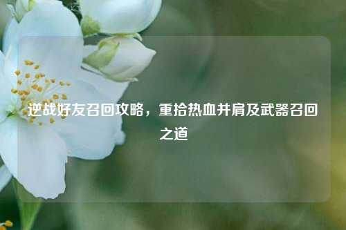 逆战好友召回攻略，重拾热血并肩及武器召回之道
