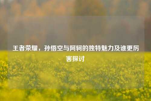 王者荣耀，孙悟空与阿轲的独特魅力及谁更厉害探讨