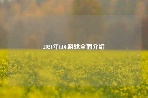 2021年LOL游戏全面介绍