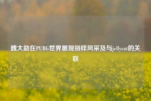 魏大勋在PUBG世界展现别样风采及与jellycat的关联