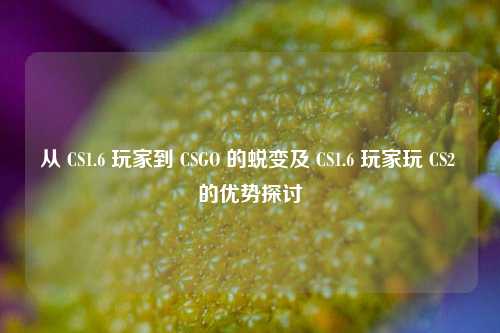从 CS1.6 玩家到 CSGO 的蜕变及 CS1.6 玩家玩 CS2 的优势探讨