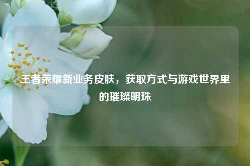 王者荣耀新业务皮肤，获取方式与游戏世界里的璀璨明珠