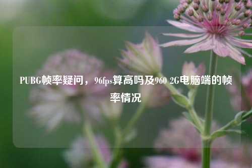 PUBG帧率疑问，96fps算高吗及960 2G电脑端的帧率情况