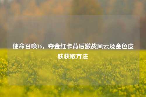 使命召唤16，夺金红卡背后激战风云及金色皮肤获取方法