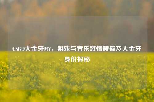 CSGO大金牙MV，游戏与音乐激情碰撞及大金牙身份探秘