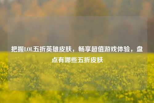 把握LOL五折英雄皮肤,畅享超值游戏体验,盘点有哪些五折皮肤