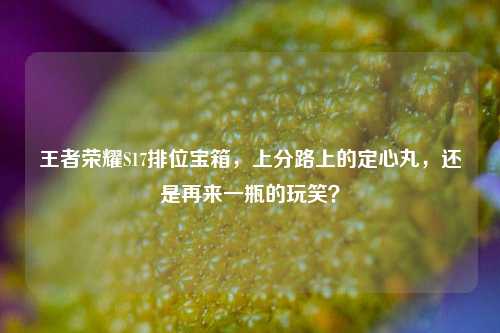 王者荣耀S17排位宝箱，上分路上的定心丸，还是再来一瓶的玩笑？