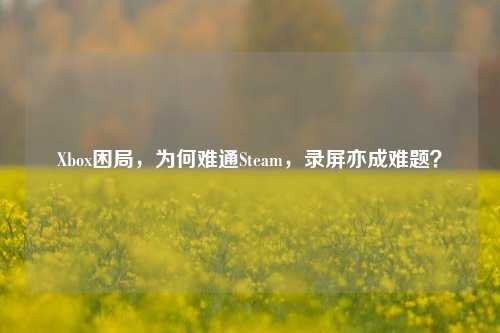 Xbox困局,为何难通Steam,录屏亦成难题?