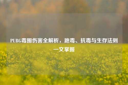 PUBG毒圈伤害全解析,跑毒、抗毒与生存法则一文掌握