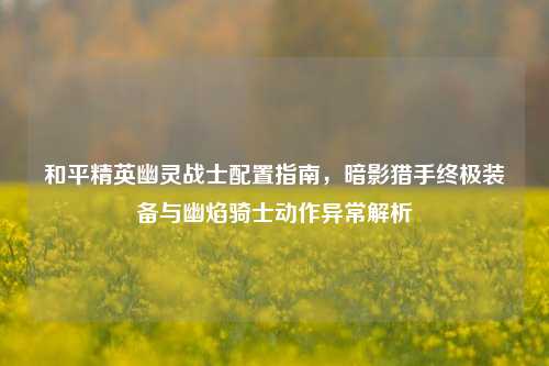 和平精英幽灵战士配置指南，暗影猎手终极装备与幽焰骑士动作异常解析