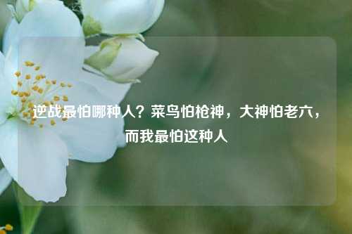 逆战最怕哪种人?菜鸟怕枪神,大神怕老六,而我最怕这种人