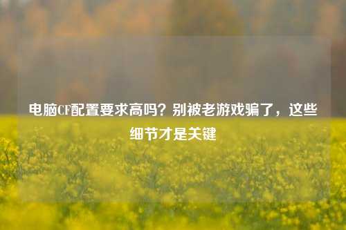电脑CF配置要求高吗?别被老游戏骗了,这些细节才是关键