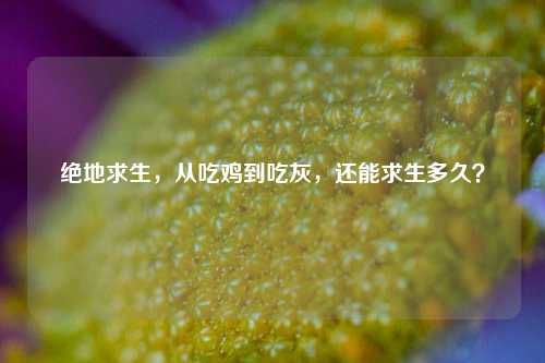 绝地求生,从吃鸡到吃灰,还能求生多久?