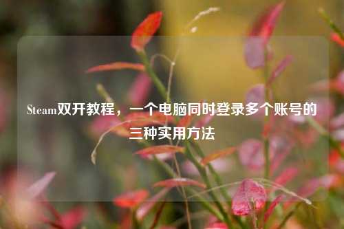 Steam双开教程，一个电脑同时登录多个账号的三种实用方法