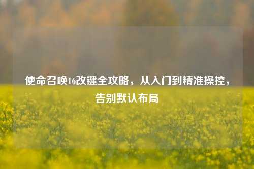 使命召唤16改键全攻略,从入门到精准操控,告别默认布局