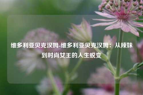 维多利亚贝克汉姆-维多利亚贝克汉姆：从辣妹到时尚女王的人生蜕变