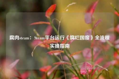 腐肉steam：Steam平台运行《腐烂国度》全流程实操指南